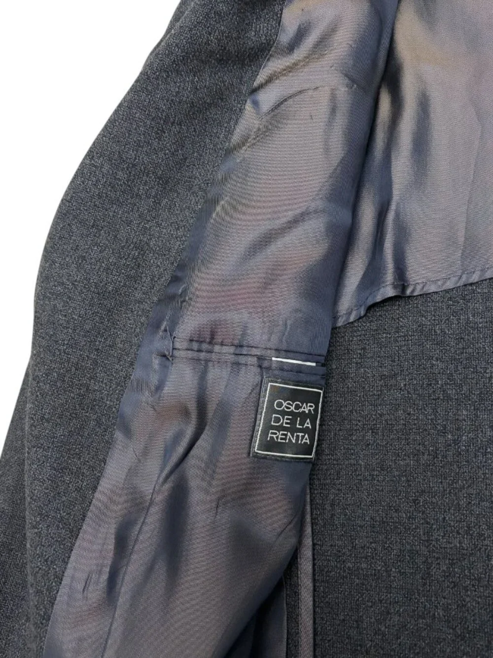 Oscar De La Renta Blazer Vintage Gray Luxury Wool Sport Coat Mens Large / 44R